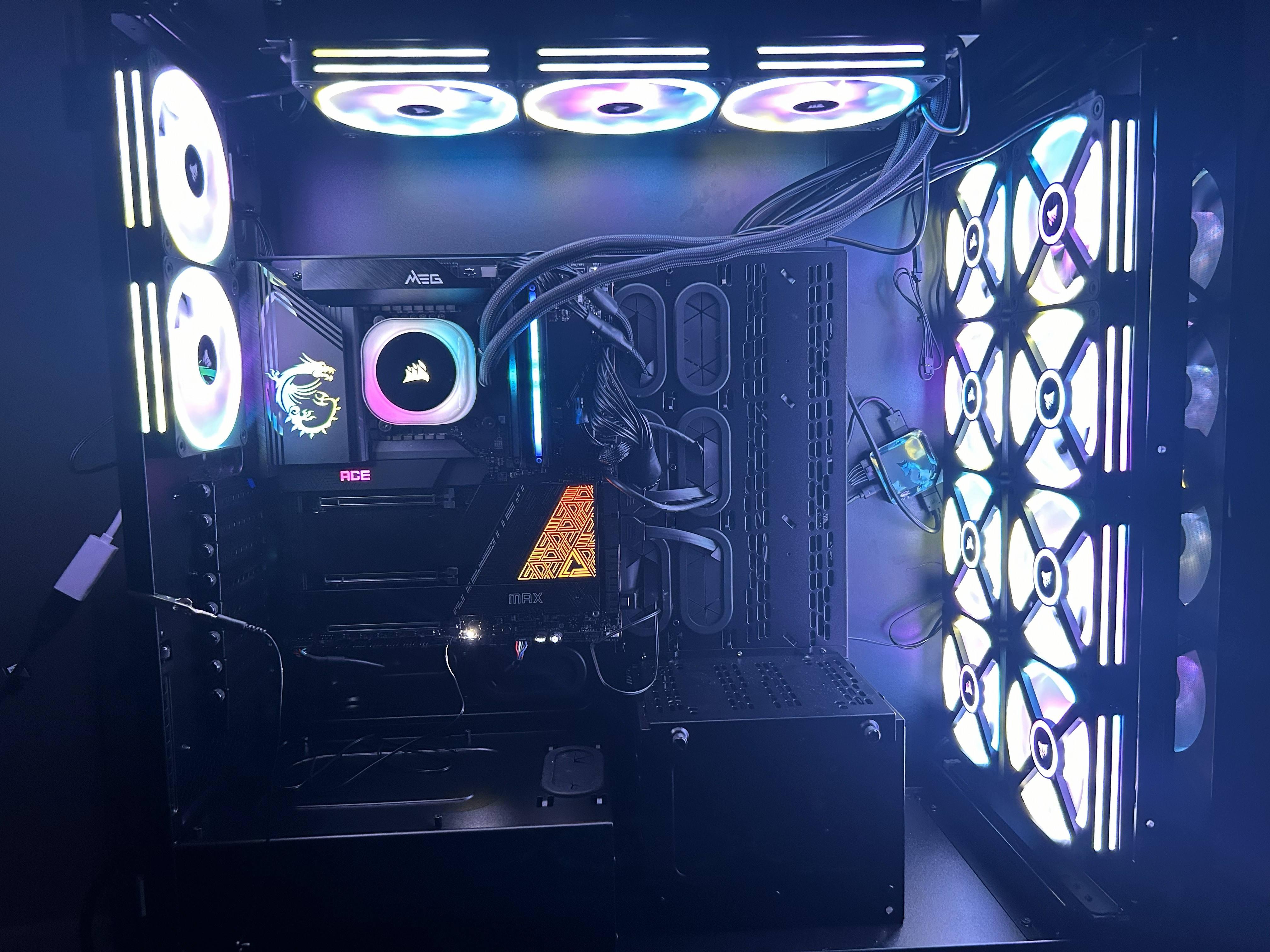 Workstation parts laid out